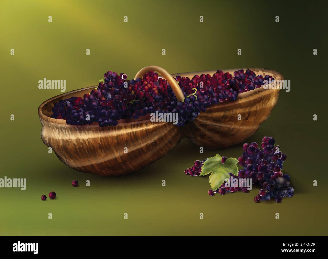 Bunch freshly natural organic Stock Vector Images - Alamy