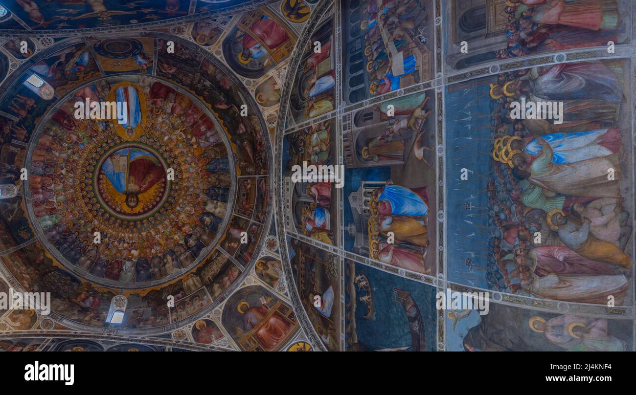 Padua, Italy, August 30, 2021: Interior of the Battistero di San ...