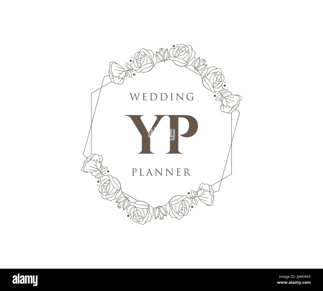 YP Initials letter Wedding monogram logos collection, hand drawn modern ...