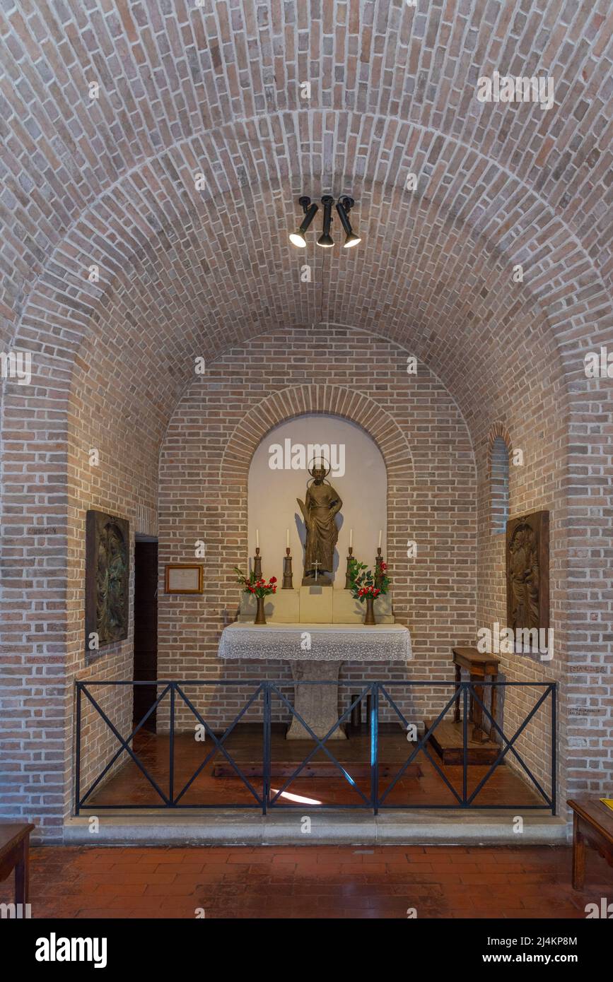 Citta di San Marino, San Marino, September 2, 2021: Interior of Chapel of Santa Barabara in San Marino. Stock Photo