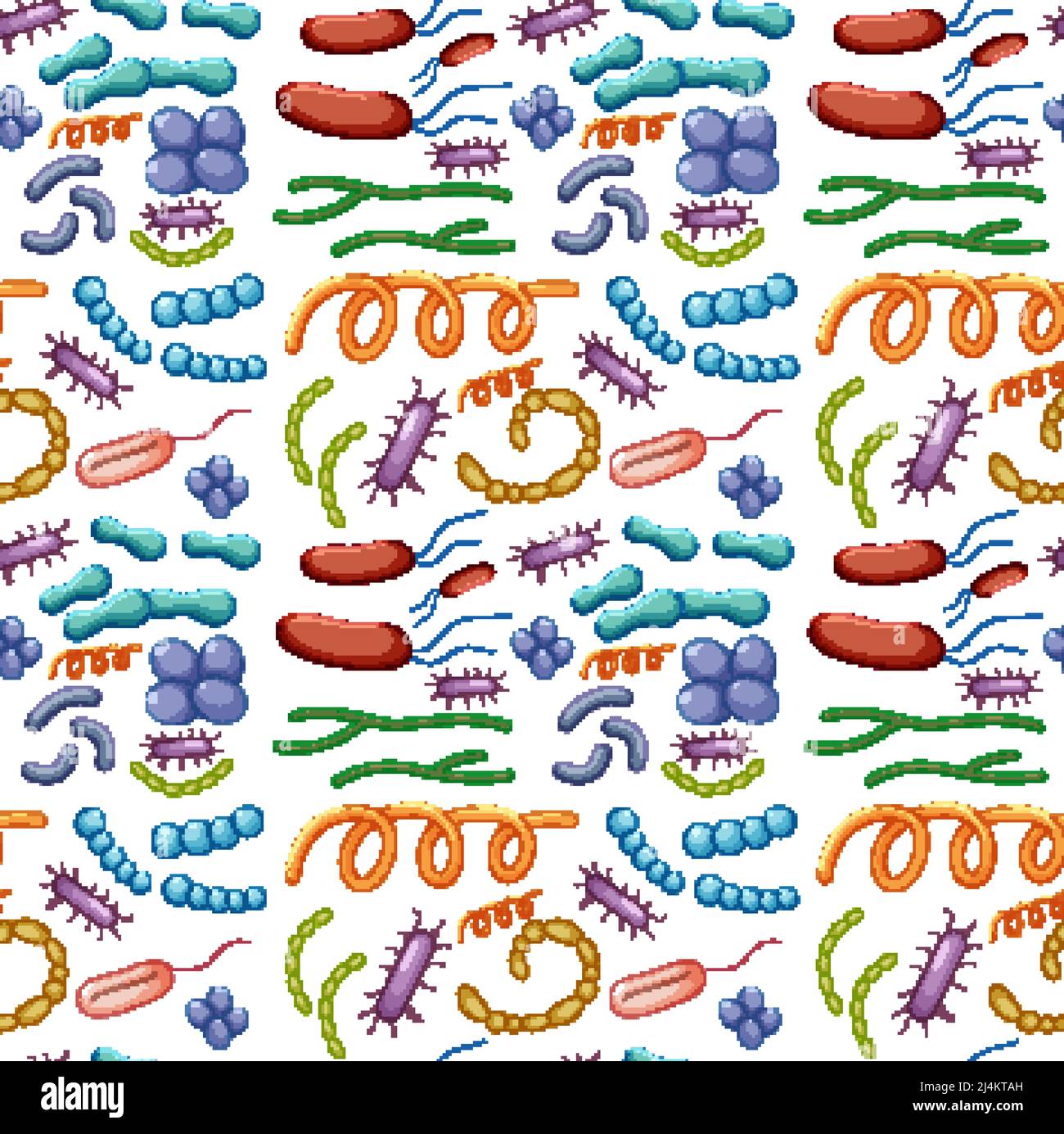 Seamless bacteria and virus icons illustration Stock Vector Image & Art ...