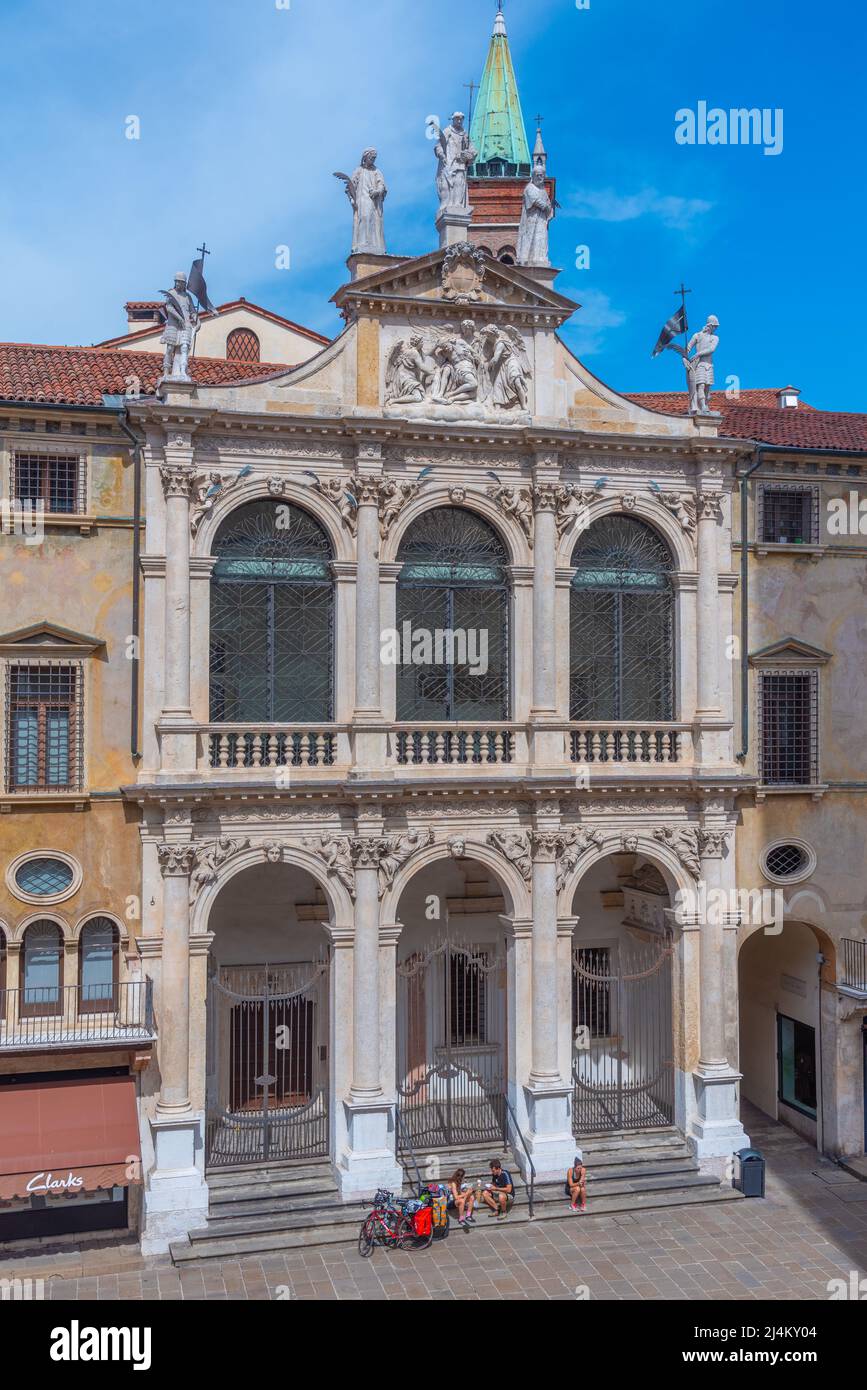 Vicenza, Italy, August 29, 2021 Church of St. Vincent at the Piazza