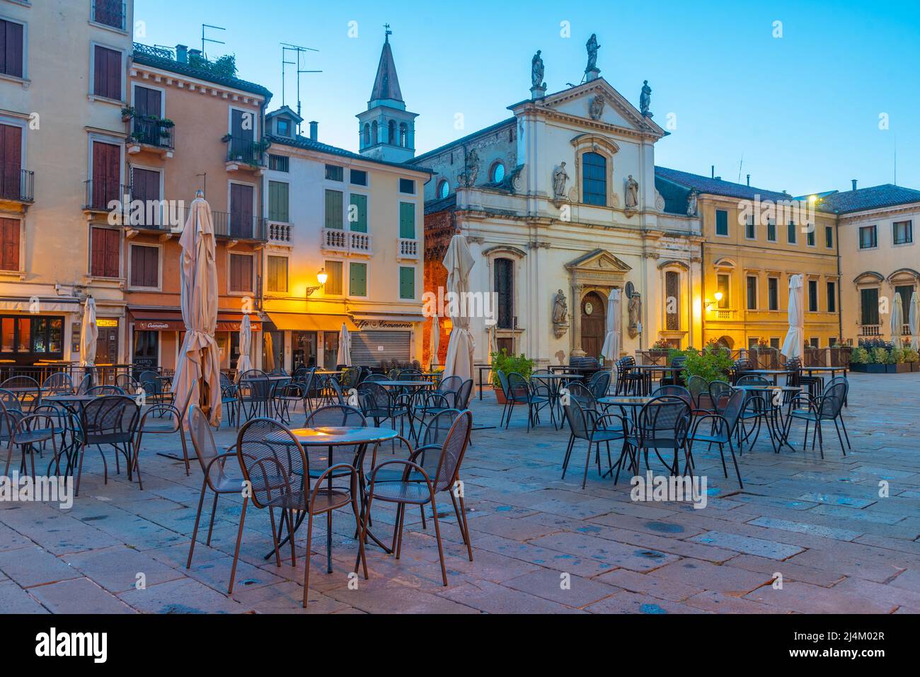 Vicenza, Italy, August 29, 2021 Parish church of San Michele detta dei