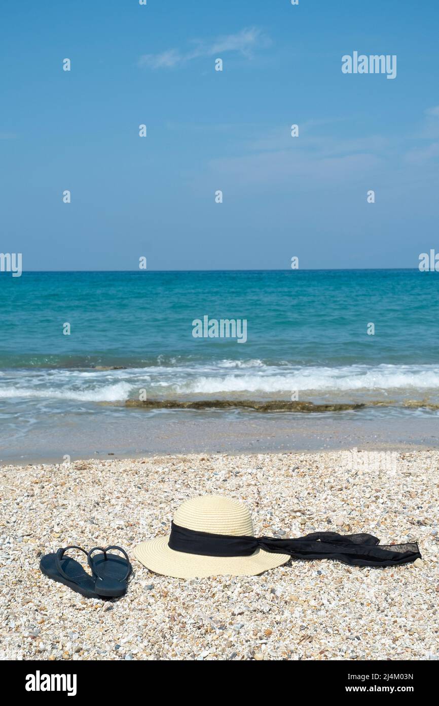Sun hat flip flops hi-res stock photography and images - Alamy
