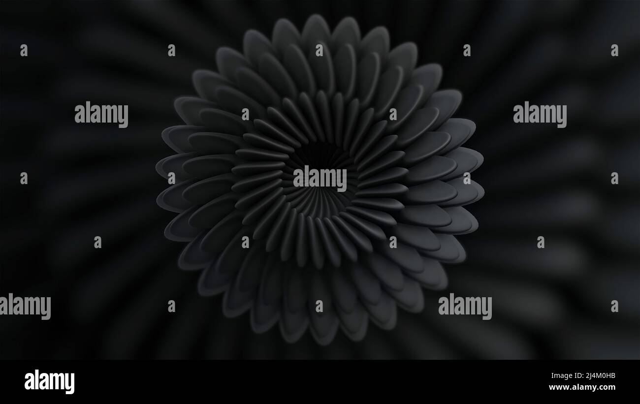 A flower forming a loop in abstraction. Motion. A loop twisted like a