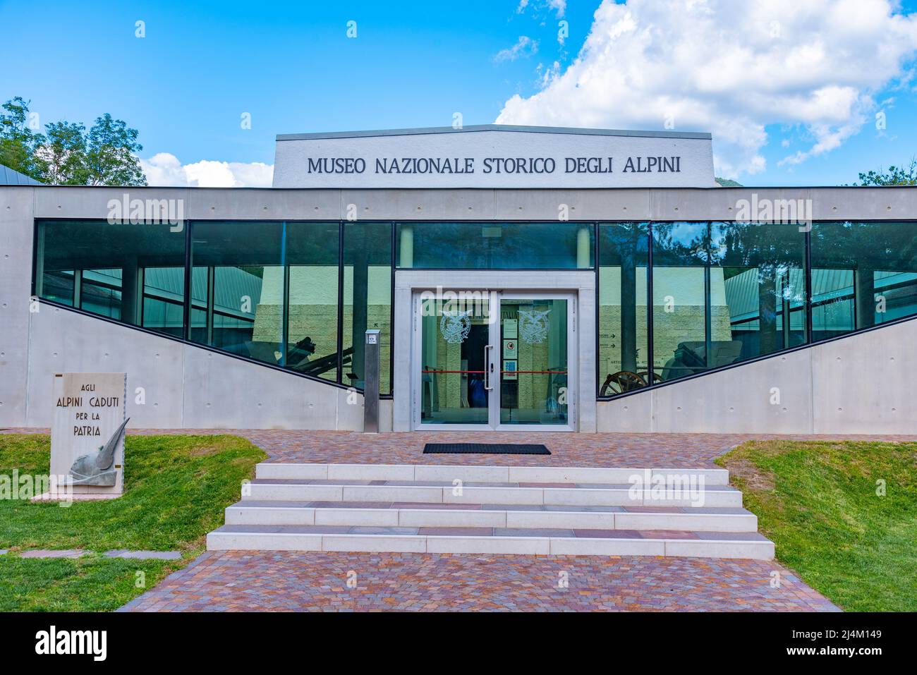 Trento, Italy, August 28, 2021 Museo Nazionale storico degli alpini in Italian town Trento Trento, Italy, August 28, 2021 Museo Nazionale storico degli alpini in Italian town Trento