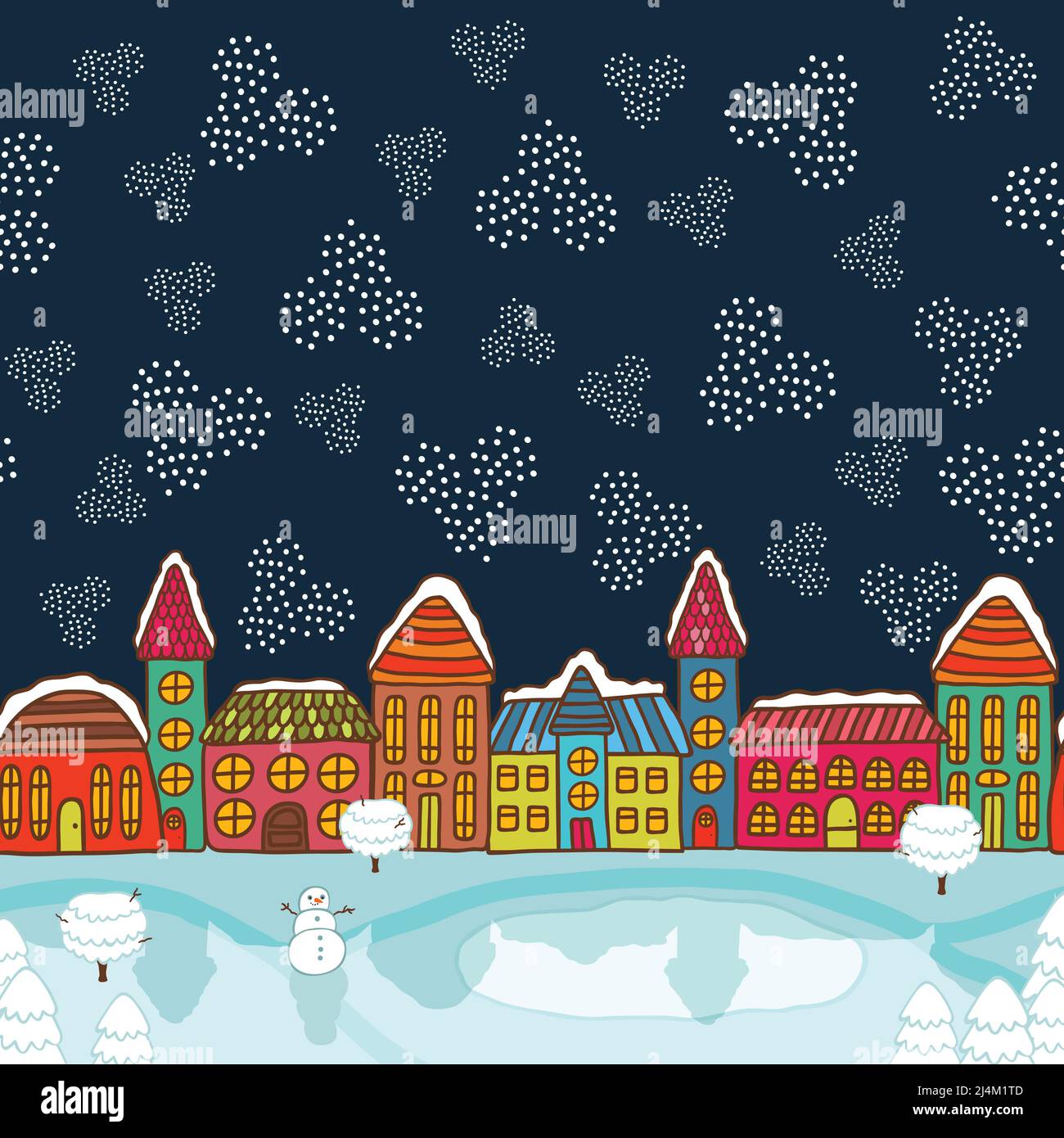 Christmas house background vector illustration Stock Vector Image & Art ...
