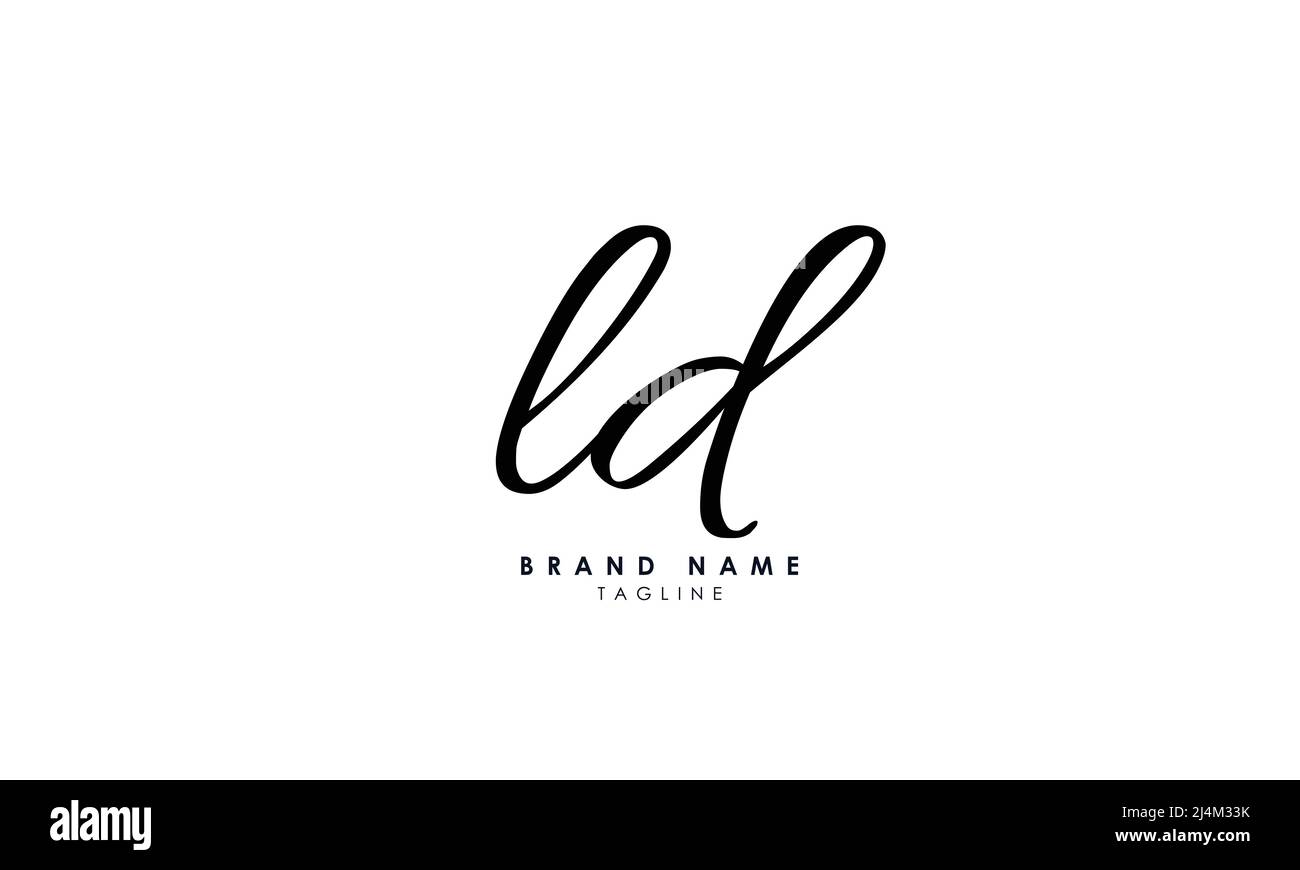 Alphabet letters Initials Monogram logo LD, DL, L and D Stock Vector
