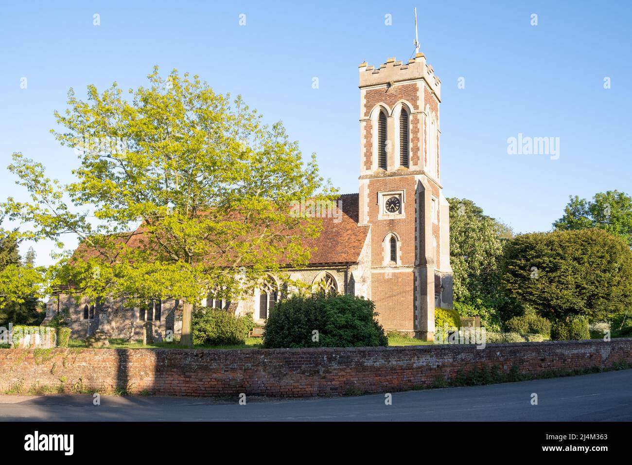The Angican Parish Church of All Saints in the Essex village of Messing. Stock Photo