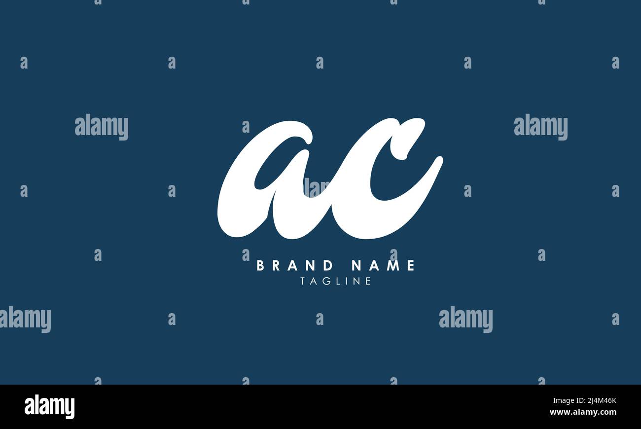 Alphabet letters Initials Monogram logo AC, CA, A and C Stock Vector