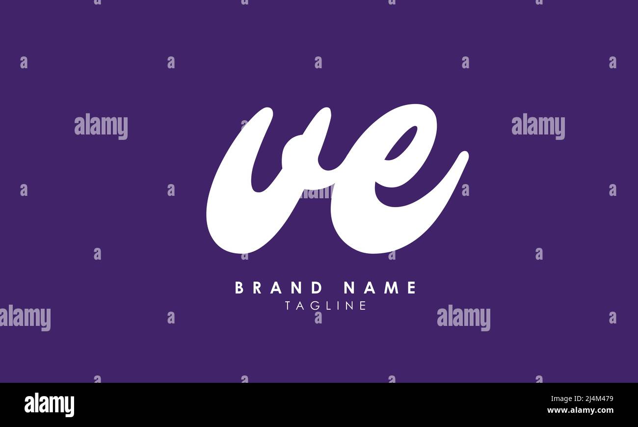 Alphabet letters Initials Monogram logo VE, EV, V and E Stock Vector