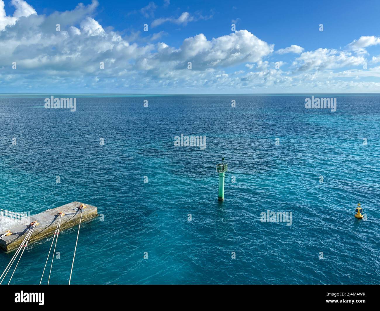 A view of the Caribbean sea from a cruise ship Stock Photo - Alamy