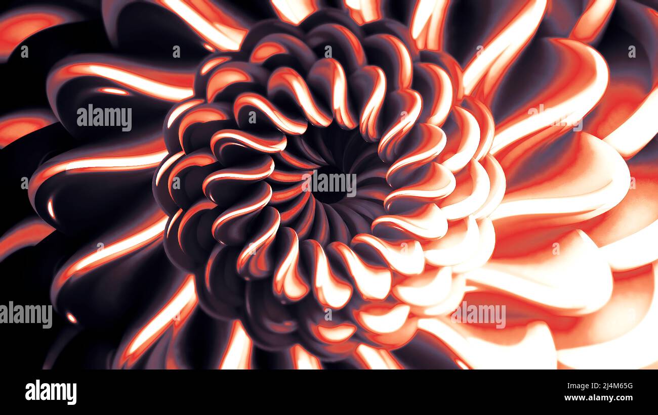 A flower forming a loop in abstraction. Motion. A loop twisted like a