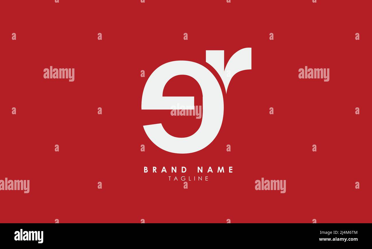 Alphabet letters Initials Monogram logo ER, RE, E and R Stock Vector