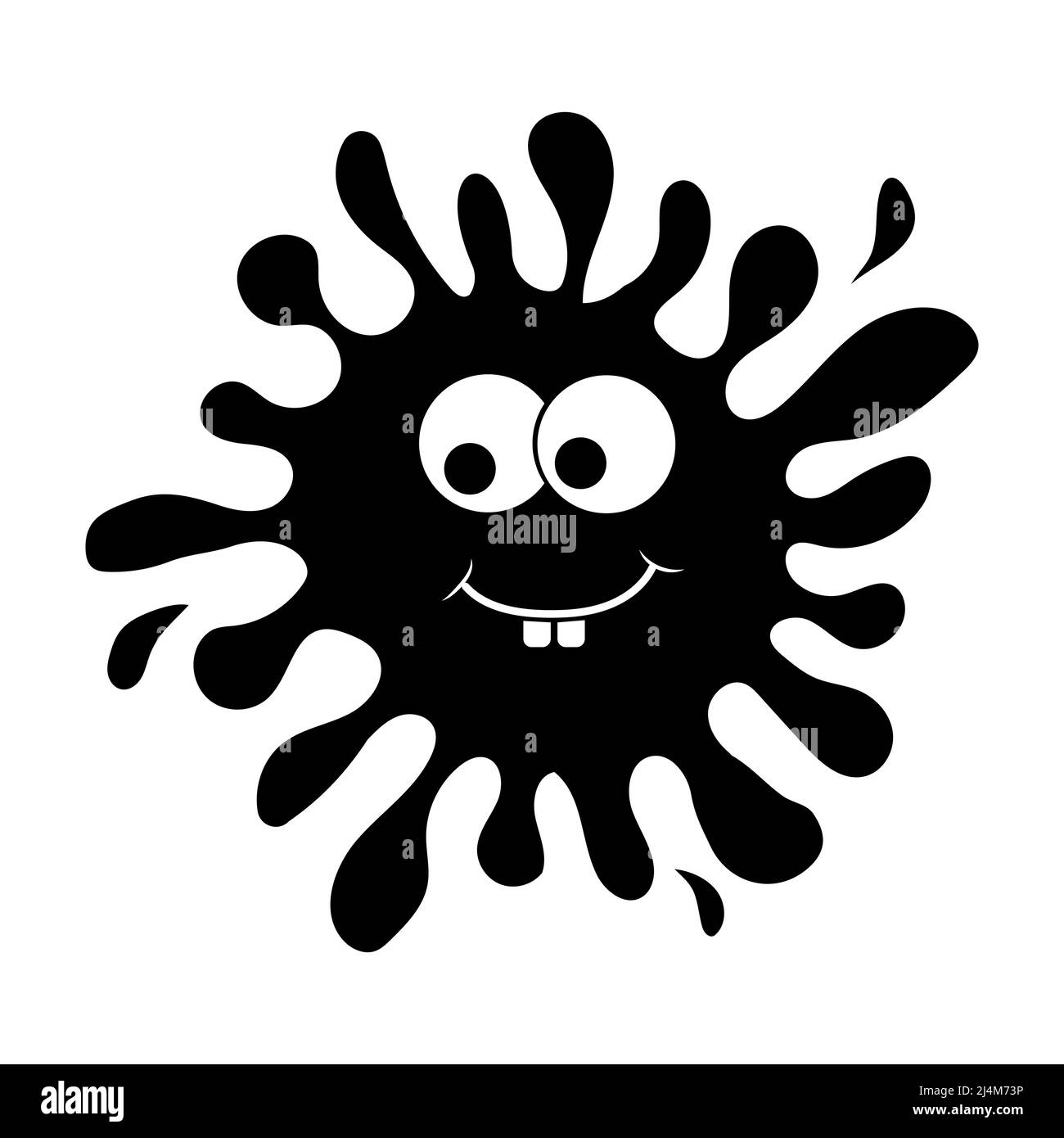 blob character with emotion, isolated vector illustration Stock Vector