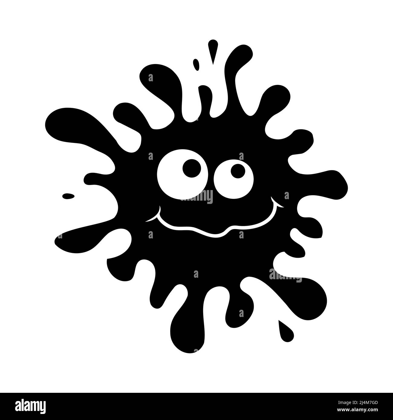 blob character with emotion, isolated vector illustration Stock Vector