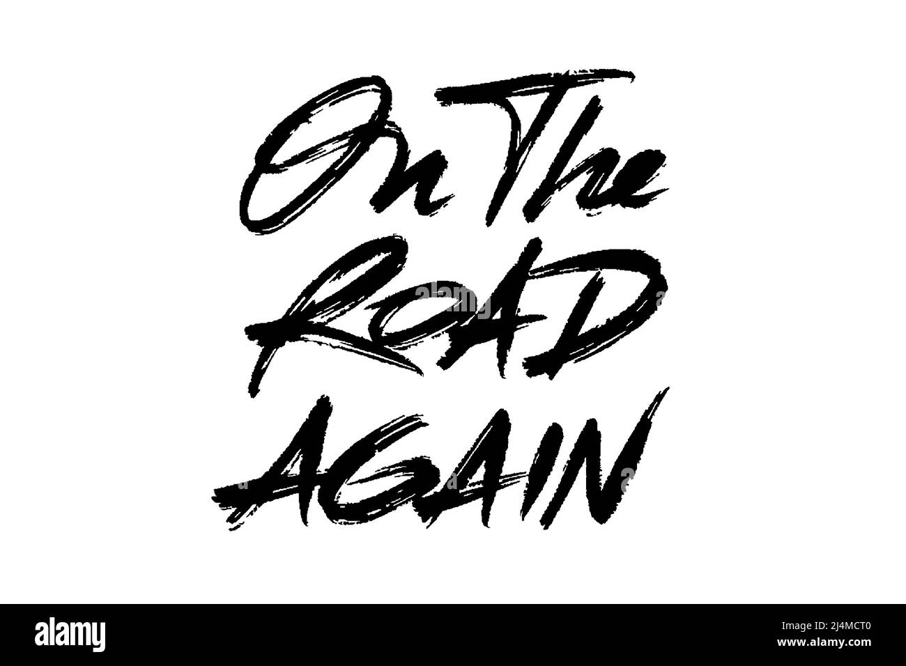 On The Road Again vector lettering Stock Vector Image & Art - Alamy