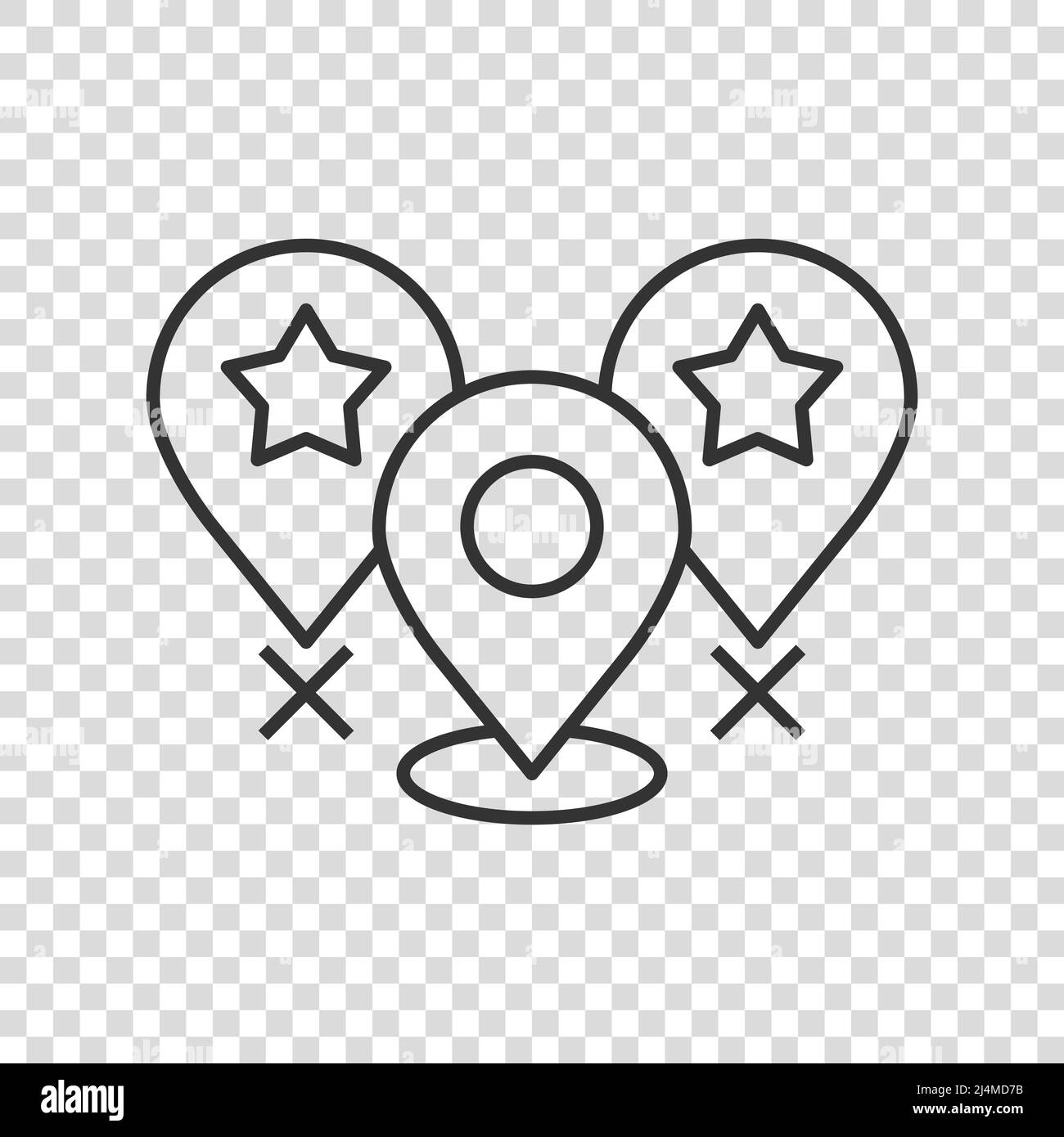 Map pin icon in flat style. gps navigation vector illustration on white ...