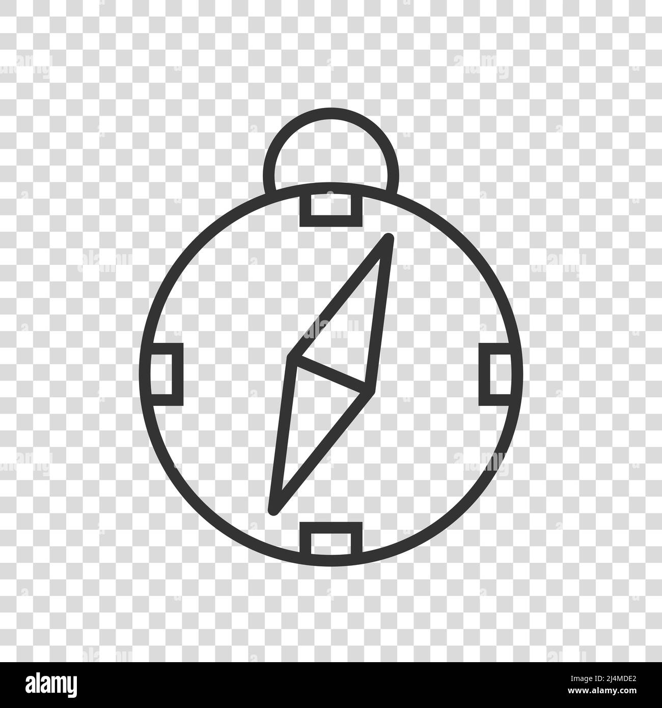 Compass icon in flat style. Navigation equipment vector illustration on ...