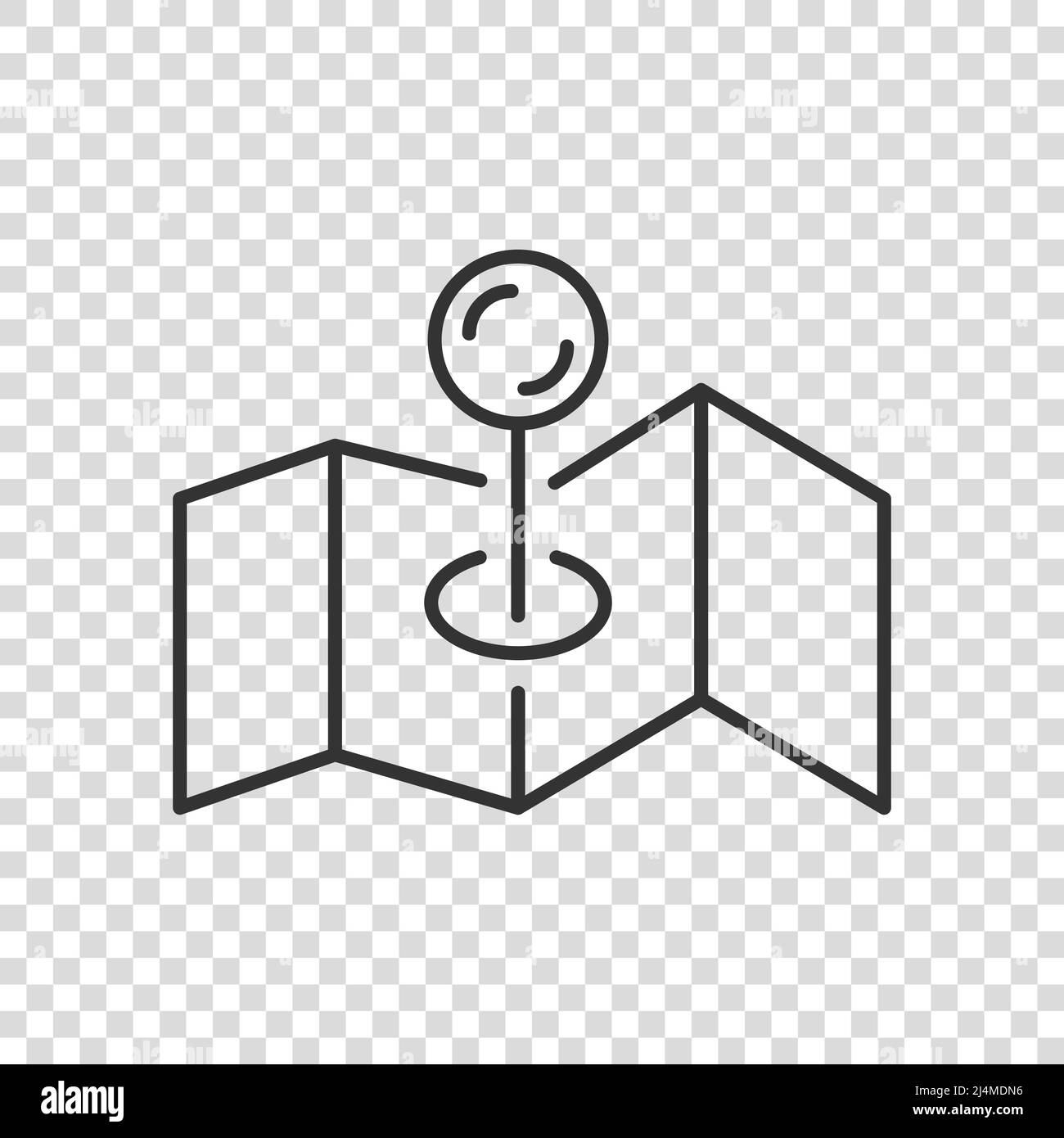 Map pin icon in flat style. gps navigation vector illustration on white ...
