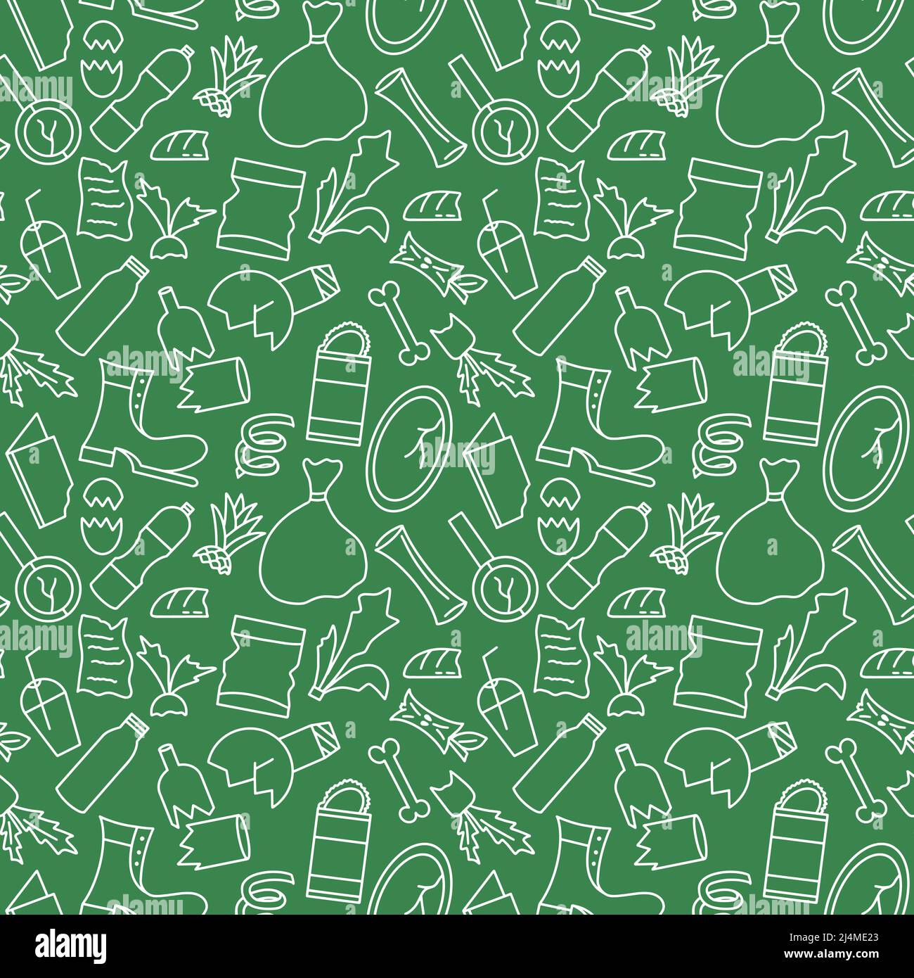 Garbage seamless pattern Stock Vector
