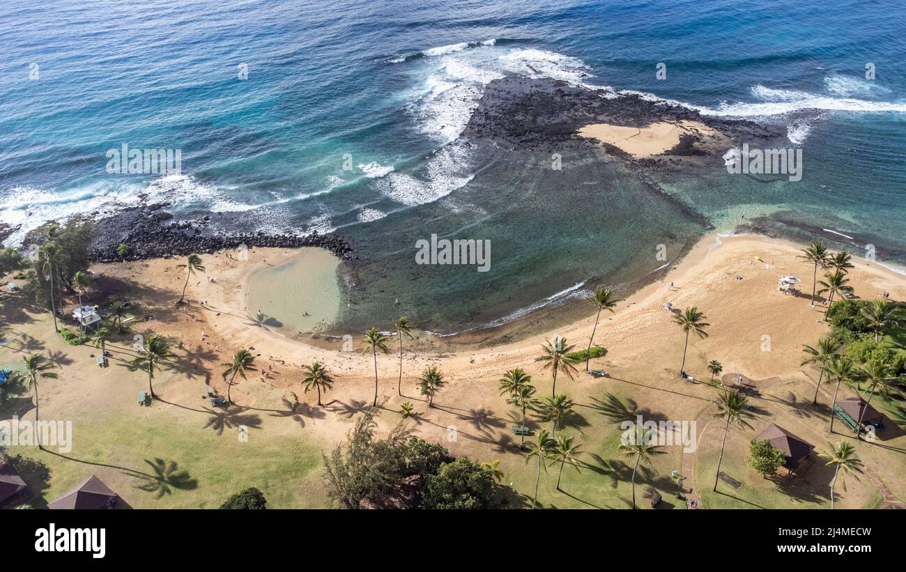 Poipu Beach, Koloa, Kauai, Hawaii Stock Photo