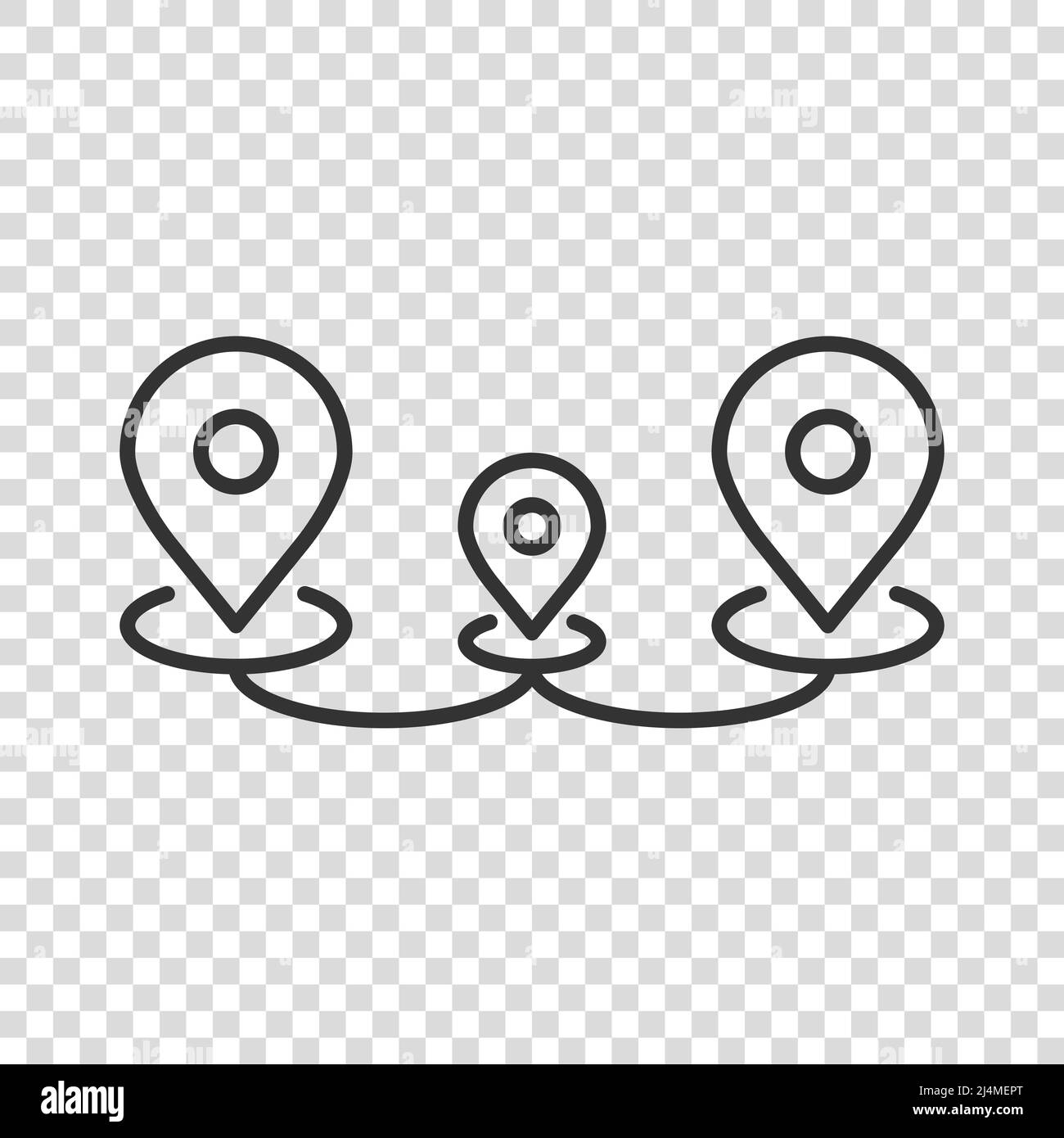 Map pin icon in flat style. gps navigation vector illustration on white ...