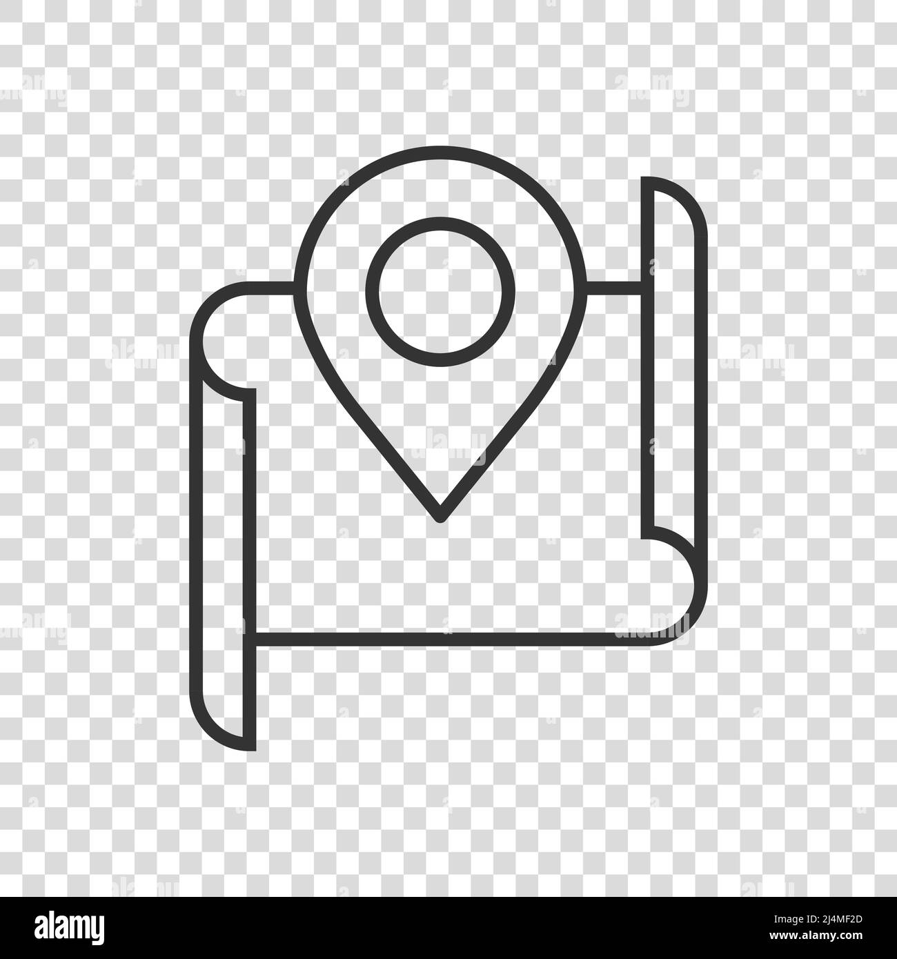 Map pin icon in flat style. gps navigation vector illustration on white ...