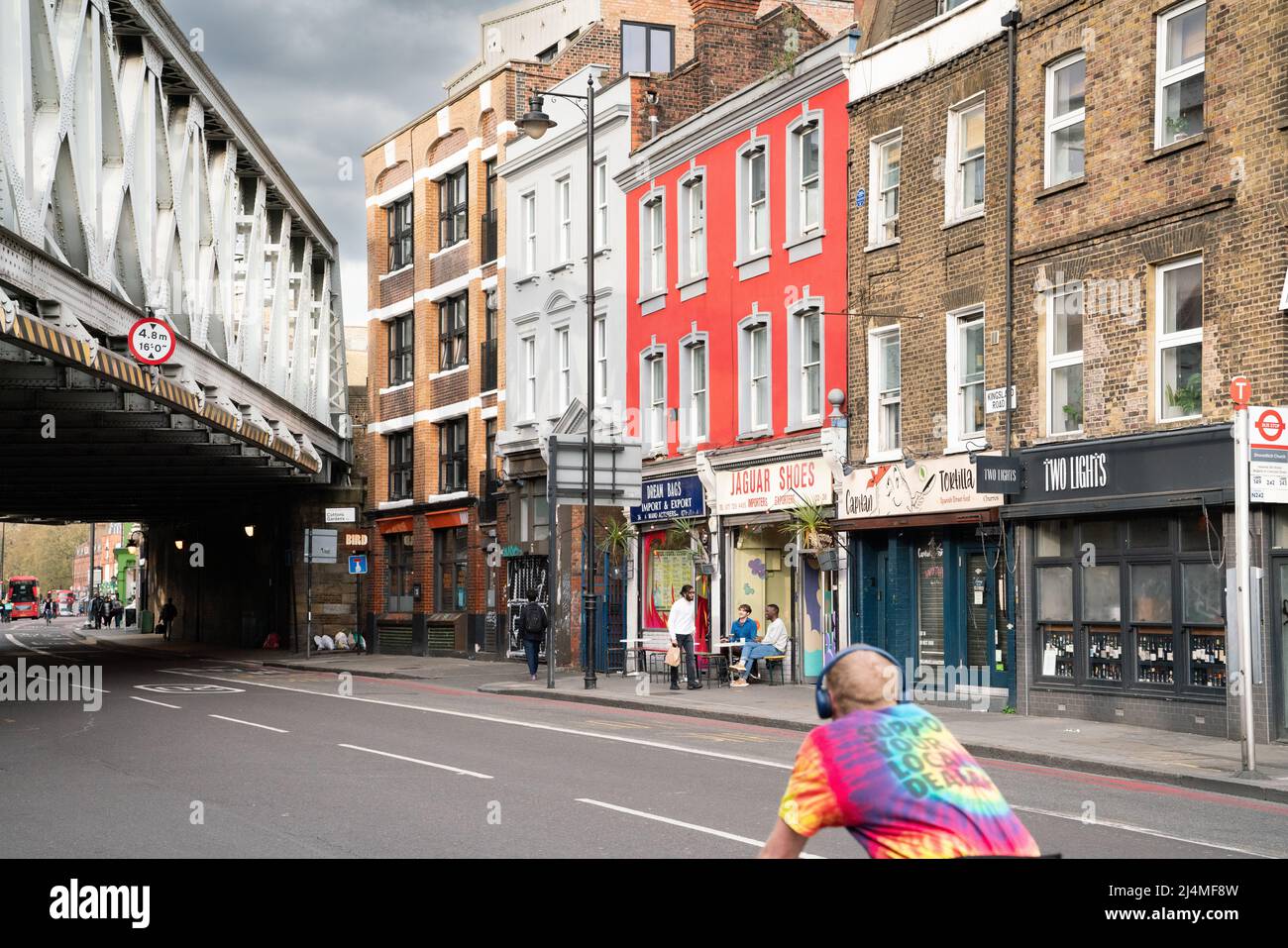 Kingsland Road, Shoreditch towards Dalston, hackney, london, england
