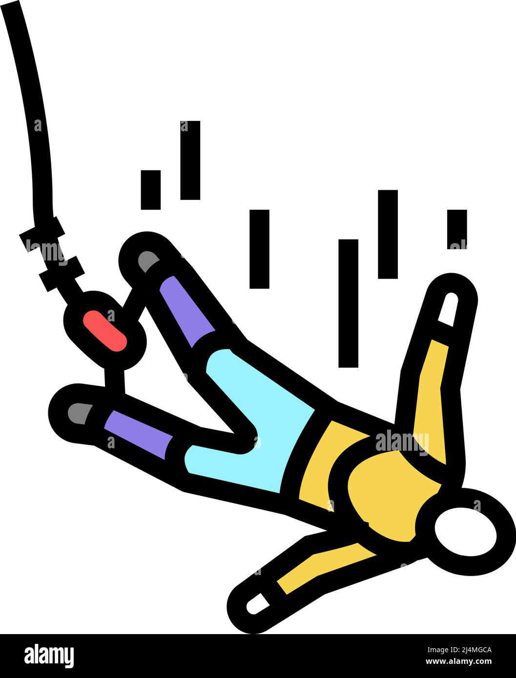 bungee jumping color icon vector illustration Stock Vector Image & Art
