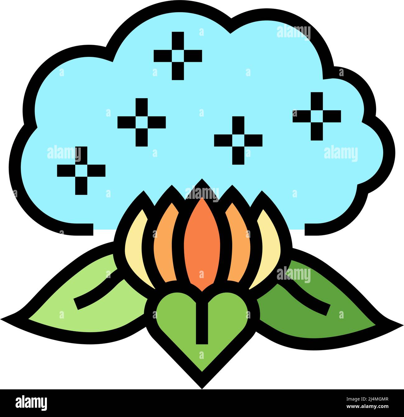spa leaf color icon vector illustration Stock Vector Image & Art - Alamy