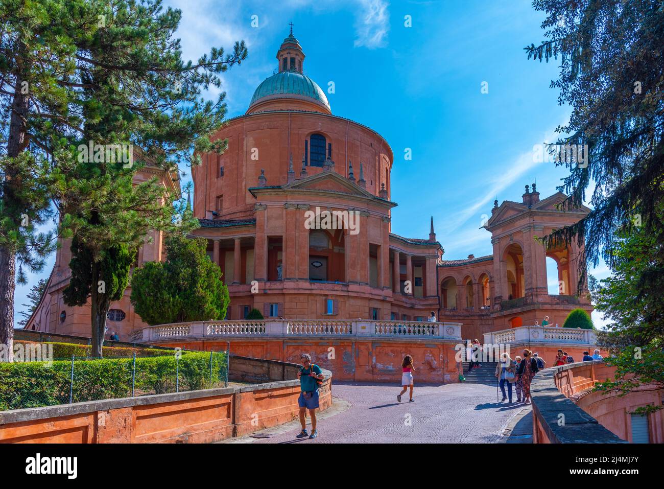 Bologna, Italy, September 22, 2021: Sanctuary of the Madonna di San Luca in Bologna, Italy. Stock Photo
