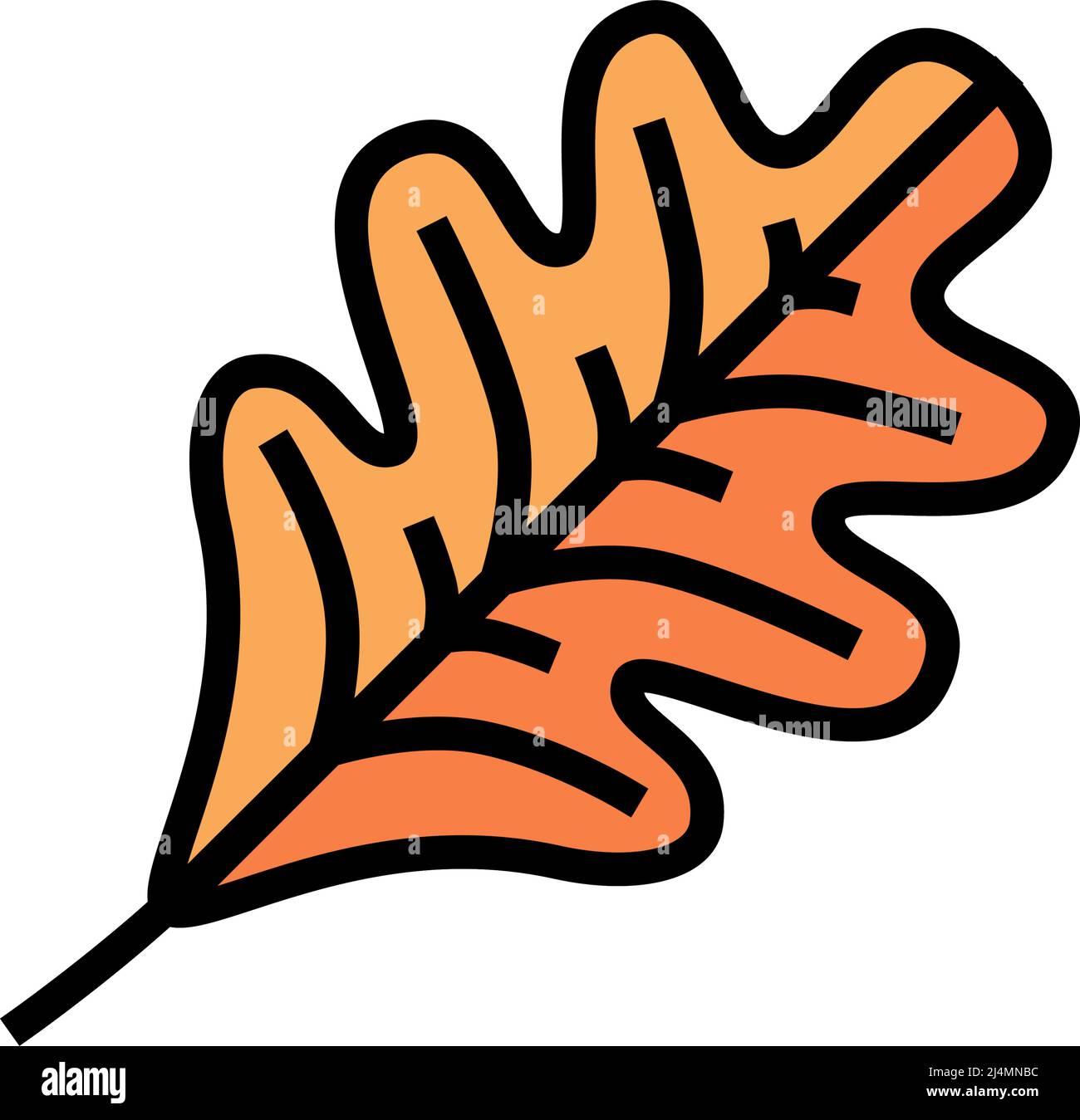 oak leaf color icon vector illustration Stock Vector Image & Art - Alamy