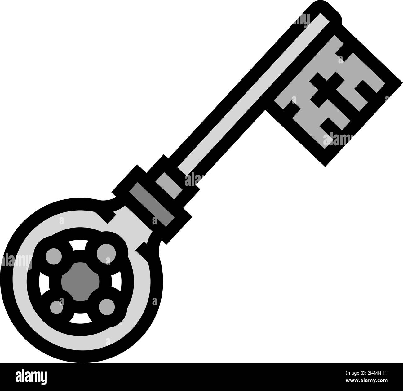 key medieval color icon vector illustration Stock Vector Image & Art ...