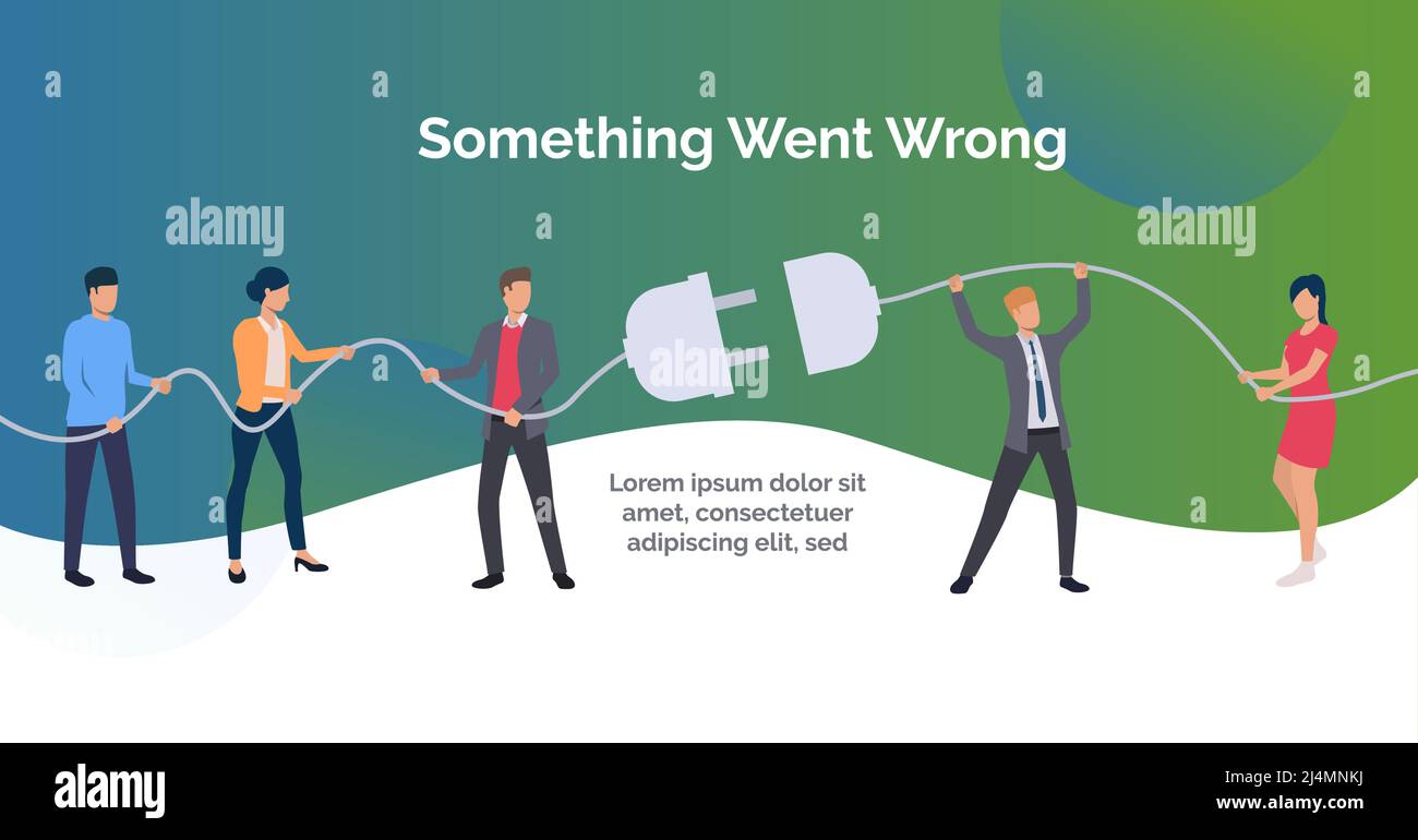 Something went wrong green slide template presentation People holding Something went wrong green slide template presentation People holding