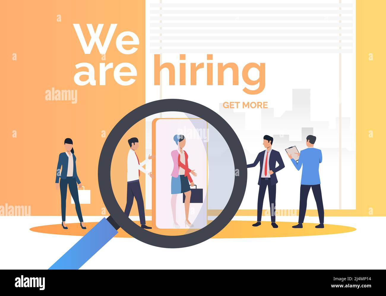 Company hiring job candidates. HR, headhunting, hiring concept