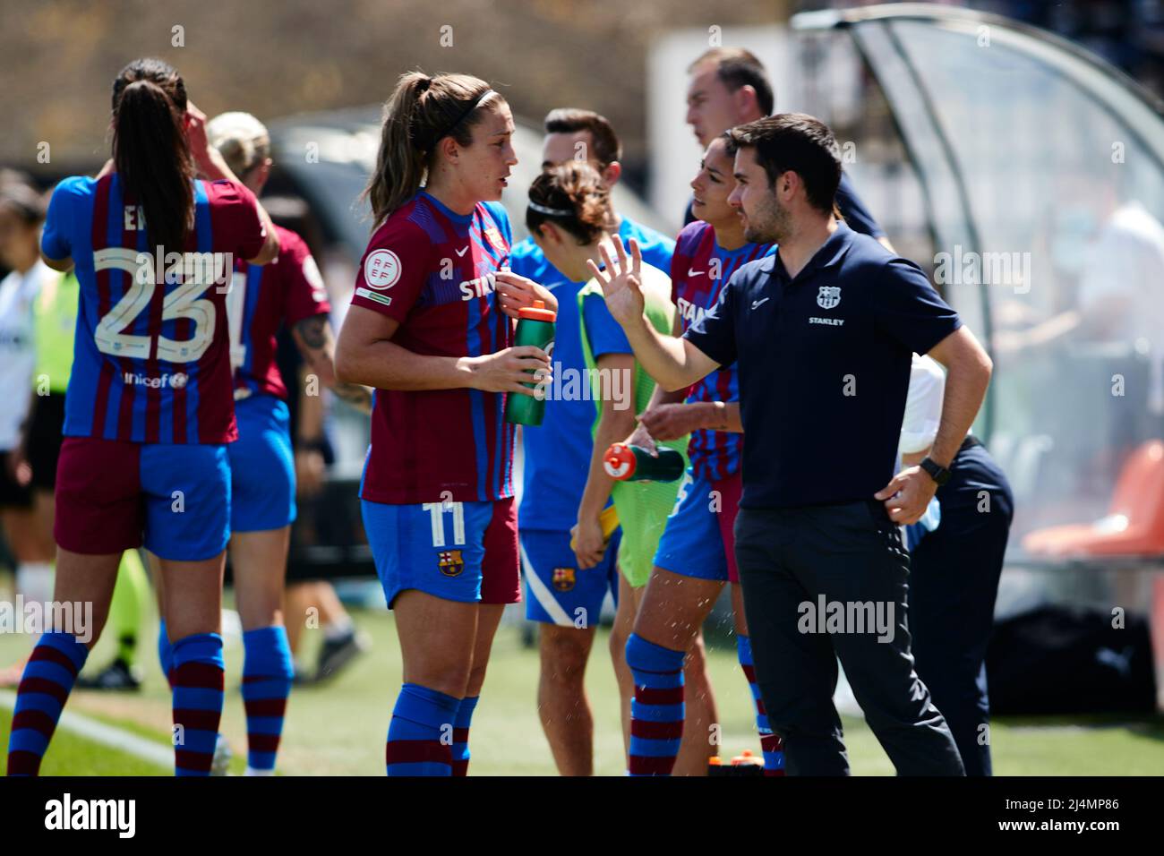 16th April 2022; Estadio Antonio Puchades, Valencia, Spain; La Liga  Iberdrola football, Valencia CF versus FC Barcelona; Liga Iberdrola;  Jonatan Gir Stock Photo - Alamy