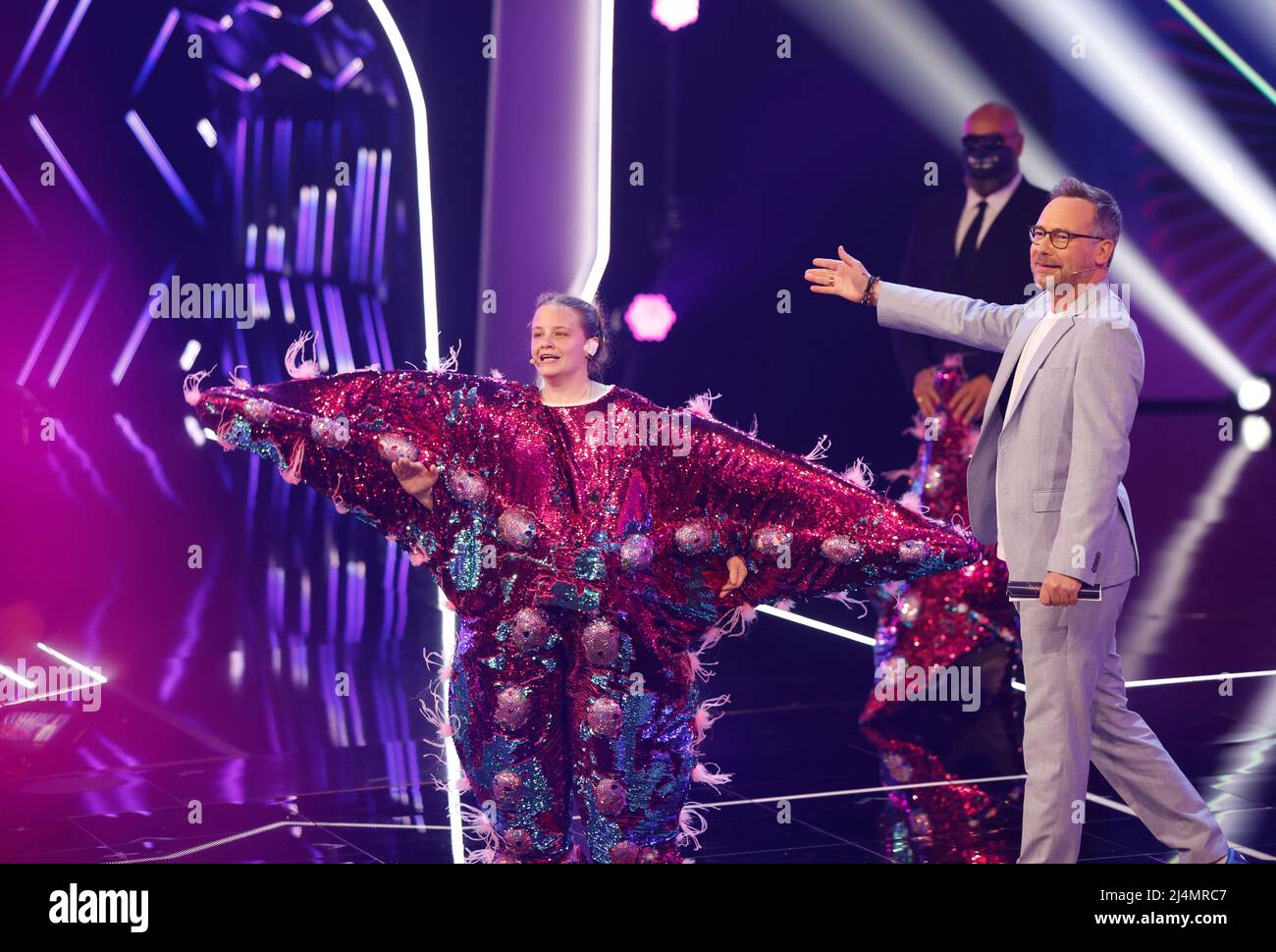 Cologne, Germany. 16th Apr, 2022. The character "The Starfish" is on