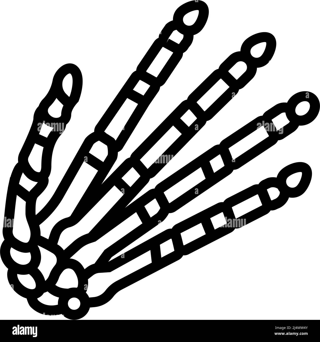 hand bone line icon vector illustration Stock Vector