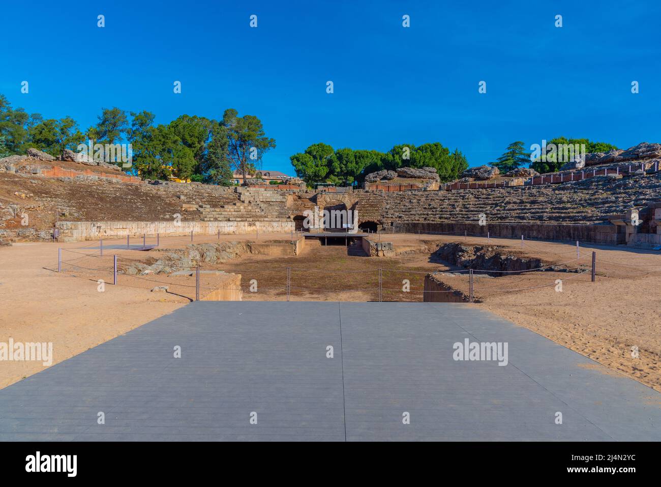 Roman Amphitheatre of Merida in Spain Stock Photo - Alamy
