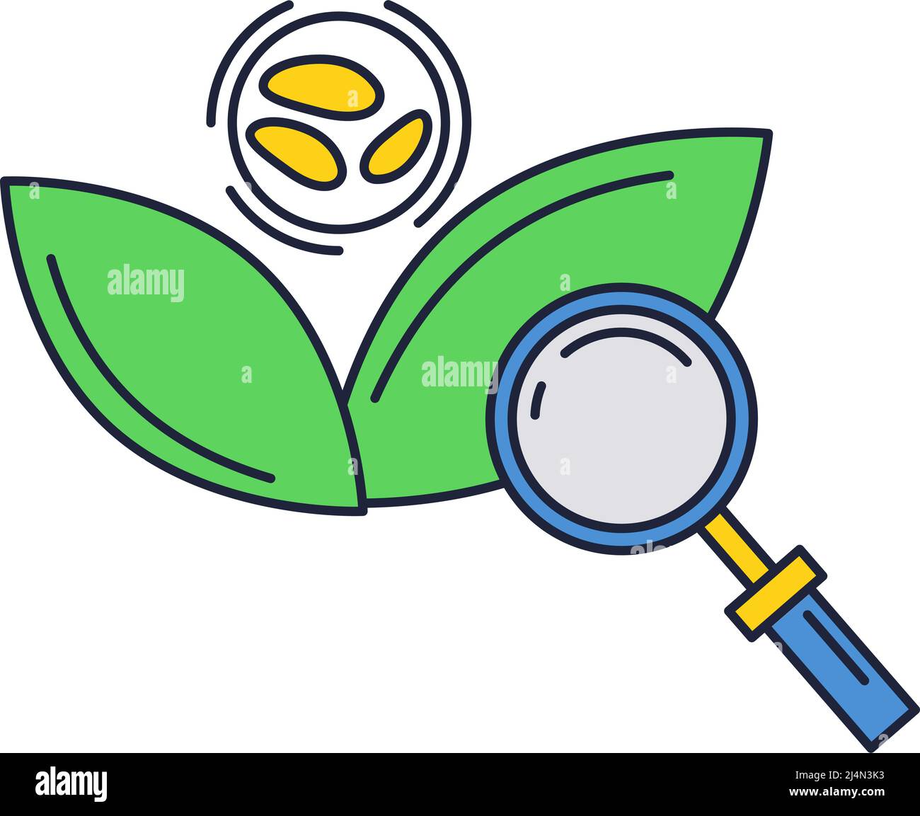 Vector sprout growing form seed botany icon Stock Vector Image & Art ...