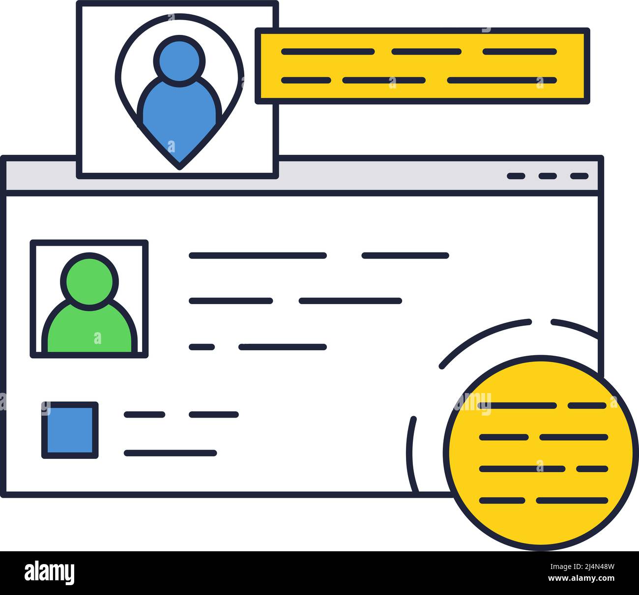 Digital content vector. Social media design, marketing icon