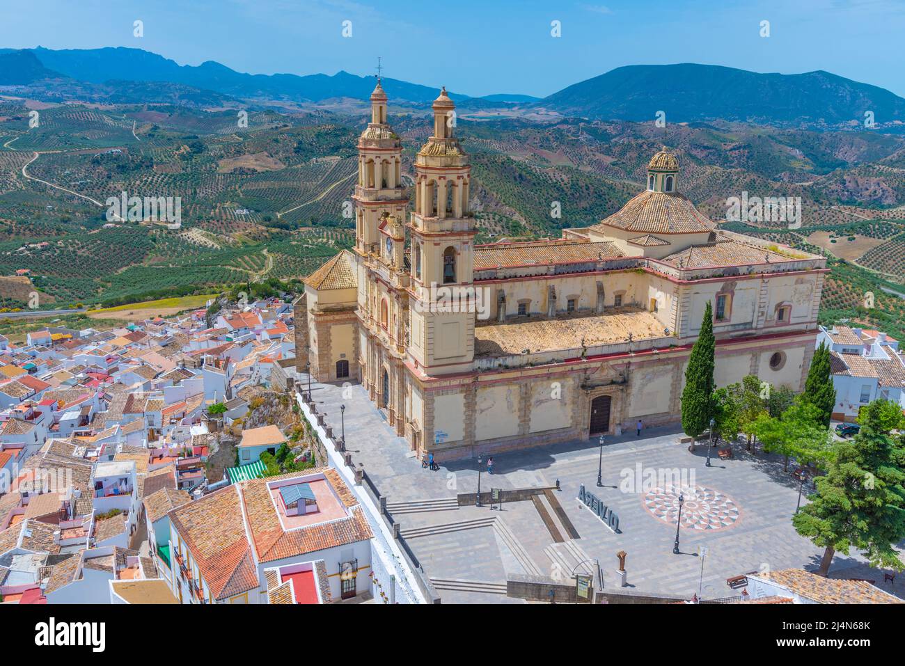 Church of Nuestra senora de la encarnacion in Olvera, Spain Stock Photo ...