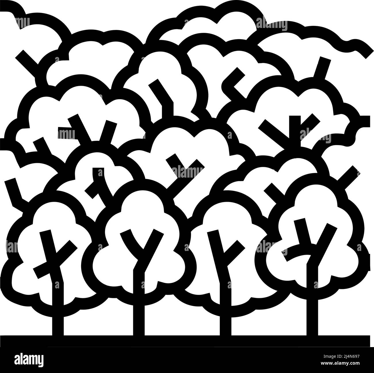 forest leaf line icon vector illustration Stock Vector Image & Art - Alamy