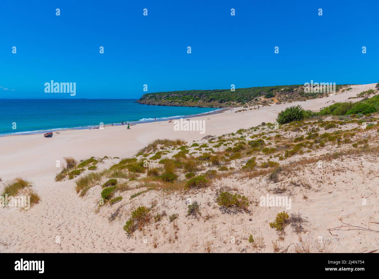 Sunny day at Playa de Bolonia in Andalusia province of Spain Stock Photo