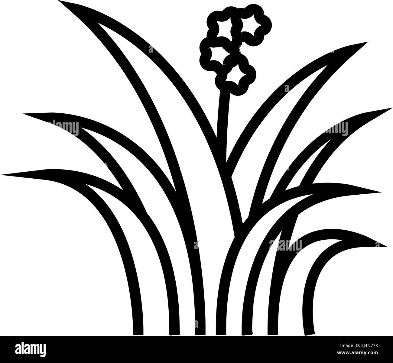 herbal leaf line icon vector illustration Stock Vector Image & Art - Alamy