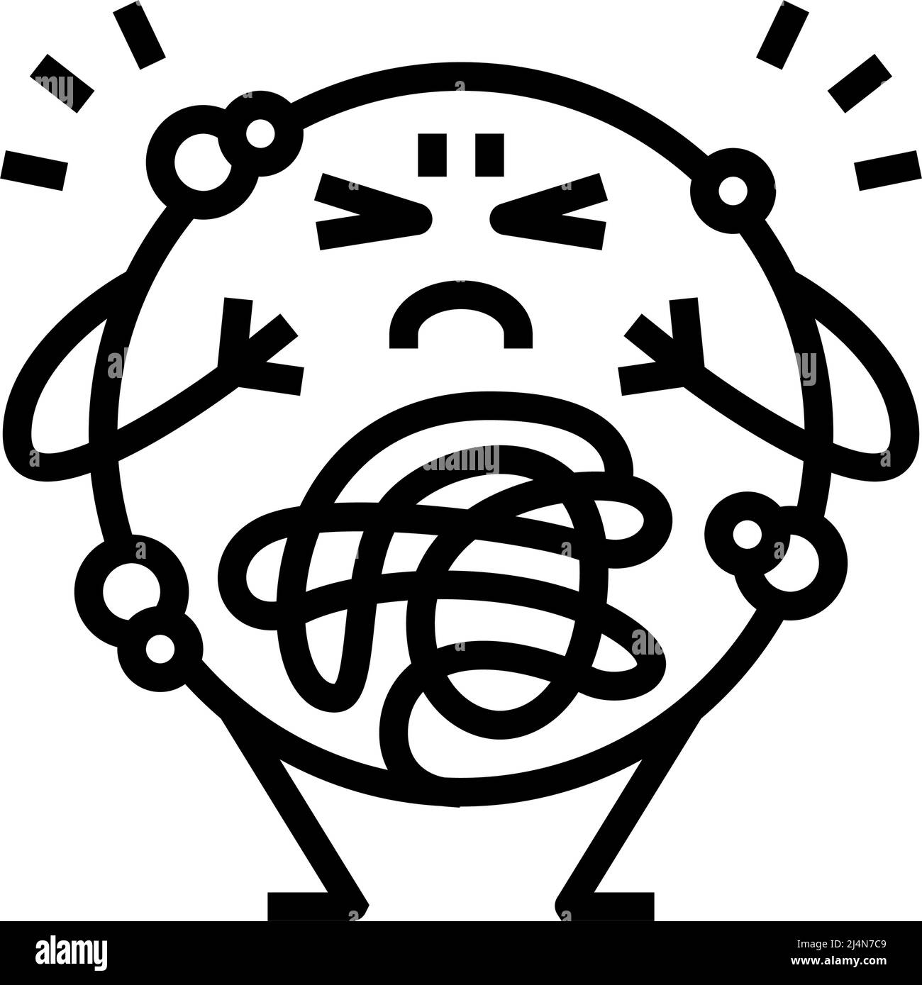 disease health problem line icon vector illustration Stock Vector Image ...