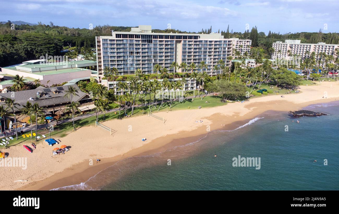 Marriott's Kaua'i Beach Club, Lihue, Kauai, Hawai Stock Photo