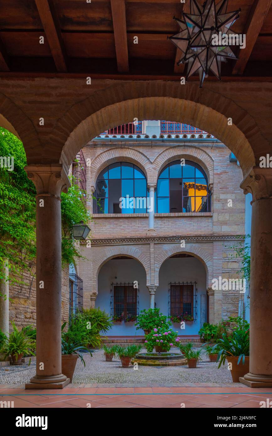 view of a traditionalstyle courtyard of a house in the spanish city cordoba Stock Photo Alamy