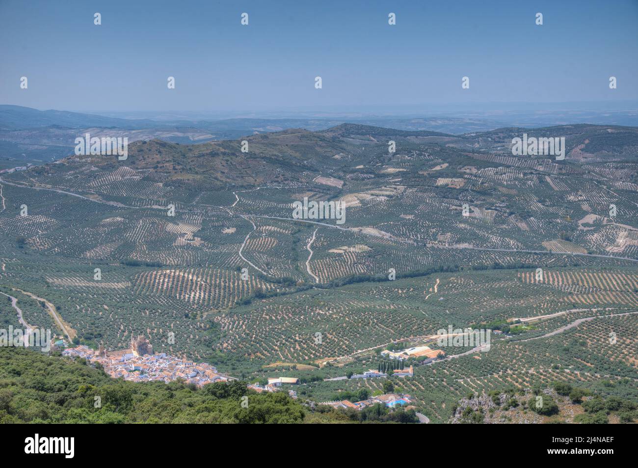 Aerial view of Zuheros village in Spain Stock Photo